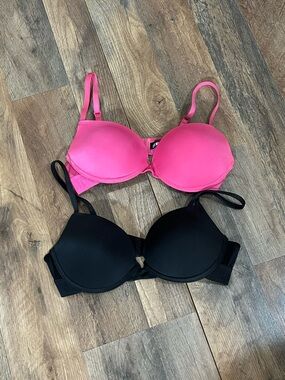 Steve Madden Bras size 36 B - lot of 2 Push Up- Pink & Black